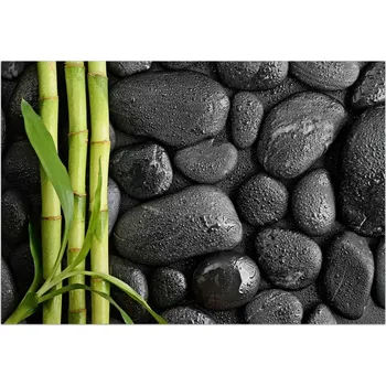 Koberec Koberec kuchyňský koberec Bambus a kameny 90x60 cm