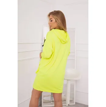 Dámské šaty Dámské neonové šaty s kapucí a kapsami K-Fashion, UNI i519_21543-U