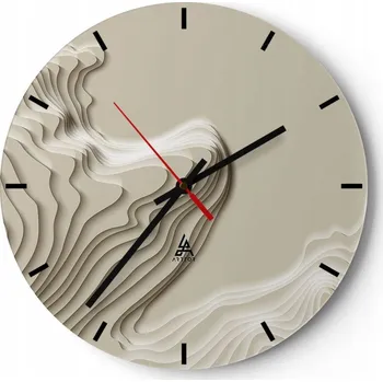 Hodiny Nástěnné hodiny do kuchyně 30x30 Abstrakce Skleněné hodiny do obýváku Tiché