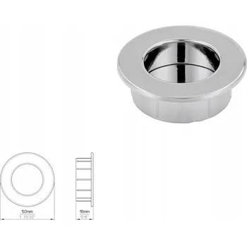Nábytkové kování Nábytková úchytka SIRO 2159-50ZN1 chrom lesklý (úchytka zapuštěná)