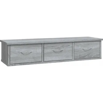 Televizní stolek Závěsná TV skříňka 88x26x18,5 šedá dub sonoma