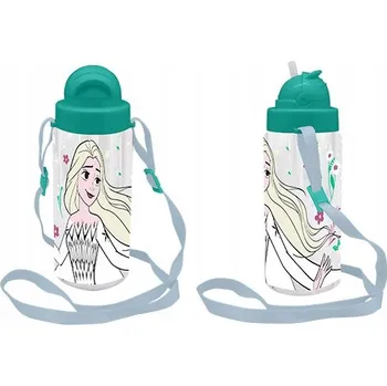 Láhev Láhev na vodu se slámkou pro děti Ledové Království Frozen Kids Euroswan 500 ml