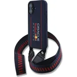 Red Bull Silicone Vertical Logo MagSafe Zadní Kryt + Crossbody Popruh pro iPhone 16 Navy