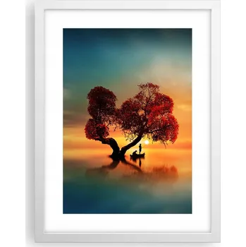 Obraz Obraz plakát v bílém rámu do obýváku 30x40 krajina plakáty na zeď