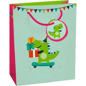Dárková taška Taška dárková Jumbo matt 44,5 x 33 x 13,7cm TJ - motiv krokodýla