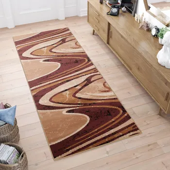 Koberec Běhoun na míru Tap - vlnky 2 - hnědý Rozměr koberce: 70 cm
