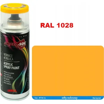 Barva ve spreji RAL 1028 ŽLUTÁ LESKLÁ SPRAY 400ml profesjonal-line HQ AMBROSOL 1233