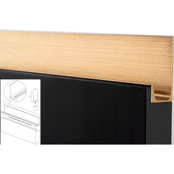 Nábytkové kování Nábytková úchytka VIEFE 0127/697 JEY BRASS mosaz cava kartáčovaná 0127697L6