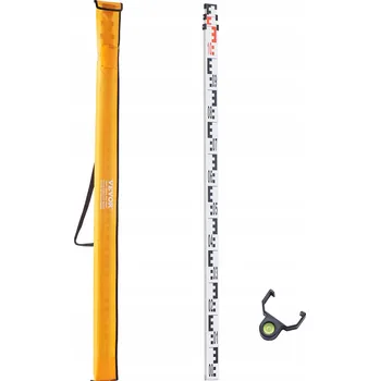 Nivelační přístroj VEVOR Teleskopická nivelační lať stříbrná 3000x52x27MM, hliníková slitina