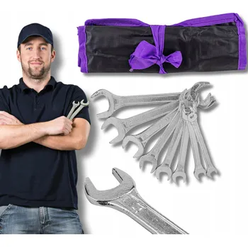 Klíč Sada PLOCHÝCH KLÍČŮ PLOCHÉ KLÍČE 8 ks 6-22 mm na plátně