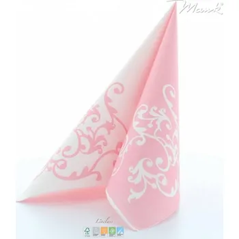 Papírový ubrousek Mank GmbH Airlaid svatební ubrousky z netkané textilie POMP 40x40 cm (50 ks) Barva ubrousku: Růžovo bílá