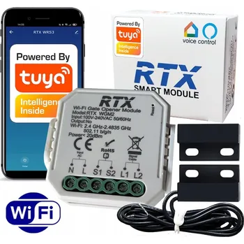 IP kamera WiFi ovladač RTX Tuya s detektorem otevření, 230V AC