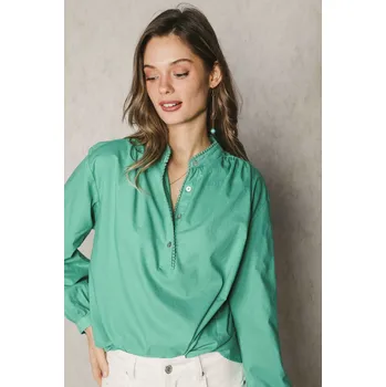 Dámská košile Košile Sarah John Paris F2356 barva: zelená, velikost: M