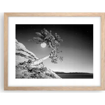 Obraz Obraz plakát v rámu světlý dub do obýváku 40x30 krajina foto na zeď