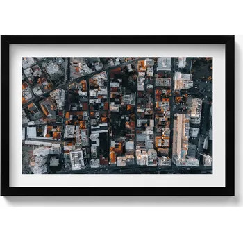 Obraz Obraz v černém rámu nástěnná dekorace Pohled shora na Limassol Kypr 60x40 cm