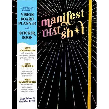 Kalendář Vision Board Planner: A 52-Week Undated Vision Board Planner to Manifest Your Big F*cking Dreams – Olive Michaels (EN)