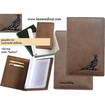 Obal na doklad Pouzdro Na Myslivecké Doklady "Bažant" - Dárek pro myslivce