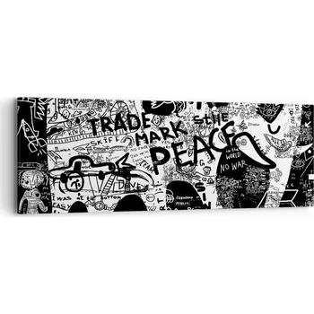 Obraz Obraz na plátně do obývacího pokoje ložnice 90x30 graffiti foto obrazy na zeď