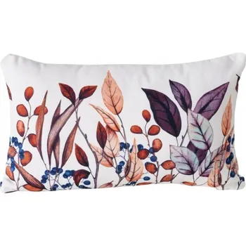 Polštář POLŠTÁŘ S BAREVNÝM ROSTLINNÝM MOTIVEM BRINJA 50 X 30 CM