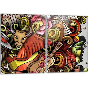 Kuchyňské prkénko Krájecí deska TMK ArtDeko sklo 2 ks