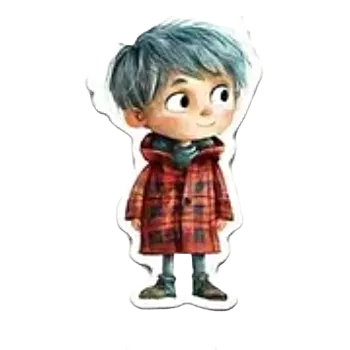 samolepka Samolepky - kreslené postavy VI (sada 5 ks)