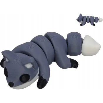 Figurka liška mini pohyblivá černá zoo farma zvířátko