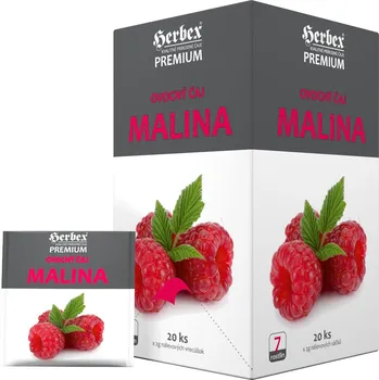 Horký nápoj Čaj ovocný MALINA - Herbex 20x2g