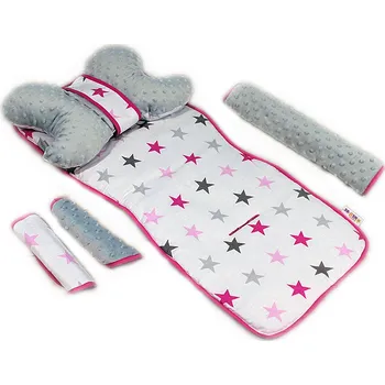 Příslušenství pro přepravu dětí Komplet do kočárku - podložka, polštářek, potah na popruhy a barieru č. 5