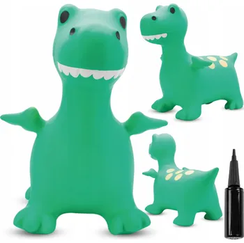 Létající drak Gumové hopsadlo pro děti DRAK 60 cm zelený ke skákání