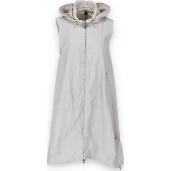 Dámské pončo Vesta dlouhá oversize Fly 2233 Itálie barva: béžová, velikost: XXL