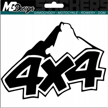 Samolepicí dekorace na vozidlo SAMOLEPKA na auto 4X4 HORY OFFROAD 4WD 11x15