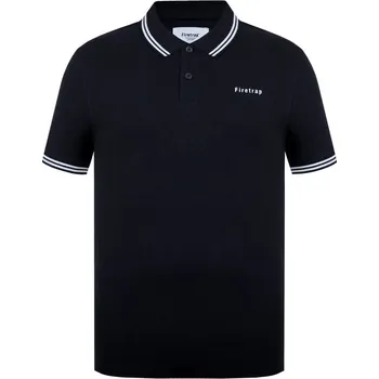 Pánské tričko Firetrap Lazer pánské polo tričko Black L