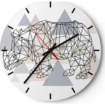 Hodiny Nástěnné hodiny do kuchyně 30x30 Abstrakce Skleněné hodiny do obýváku Tiché