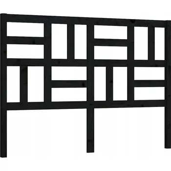 Dřevěná čelo černá 126x4x104 cm