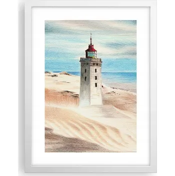 Obraz Obraz plakát v bílém rámu do obýváku 30x40 lucerna foto plakáty na zeď