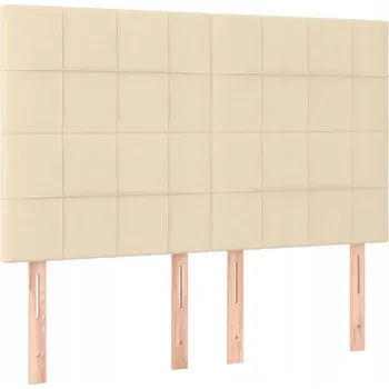 Čelo postele krémové 144x118/128 cm - sada 4 ks