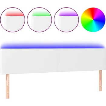LED Záhlaví postele 180x78/88 cm bílé