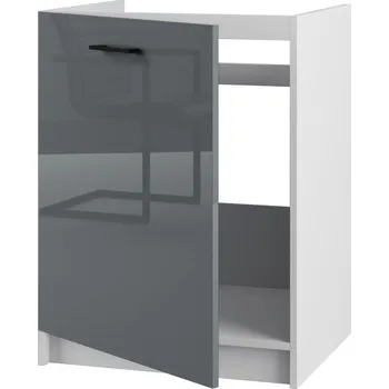 Kuchyňská skříňka Spodní kuchyňská skříňka pod dřez 60 cm Šedý Akryl Lesk do sestav
