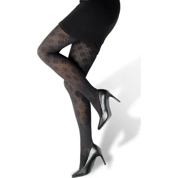 Dámské punčochy Lady B Laura Vzorované punčochové kalhoty 60 Den BM000004252200100601 nero XXL/170-176/124