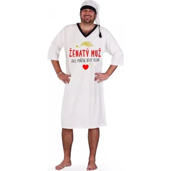 Dámské noční prádlo Noční košile Ženatý Muž - velikost XXL, Barva Bílá