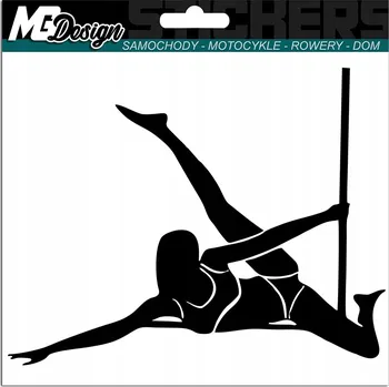 Samolepicí dekorace na vozidlo SAMOLEPKA na auto POLE DANCE EXOTIC DANCE 12x15 cm