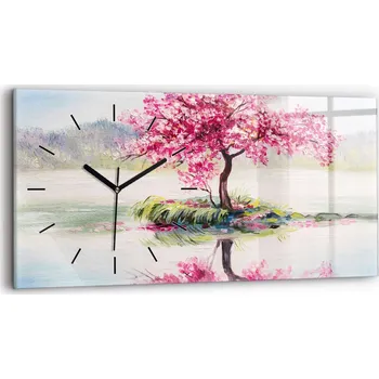 Hodiny Nástěnné hodiny Wallfluent, odstíny růžové, 60 cm