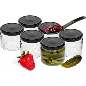 Sklenice 6 Ks sklenice 330 ml fi82/6 sklenička na koření džem