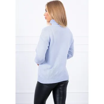 Dámský svetr Dámský modrý rolákový svetr K-Fashion, UNI i519_21001-U