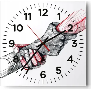 Hodiny Nástěnné hodiny do obýváku 40x40 Abstrakce Tiché hodiny Skleněné hodiny Bez hlučnosti