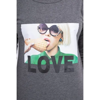 Dámské šaty Dámské grafitové šaty Love s průstřihy K-Fashion, UNI i519_17039-U