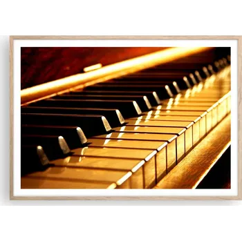 Obraz Plakát na zeď v rámu světlý dub 100x70 hudba obraz plakáty do obýváku