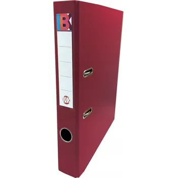 Kancelářský pořadač A4 50mm KBK ÚZKÝ Bordó s kováním
