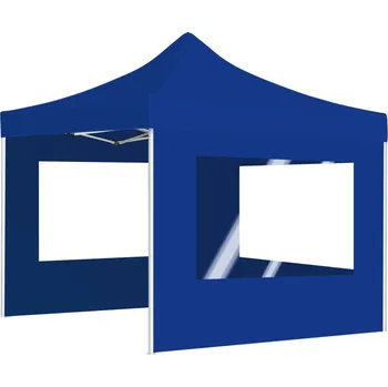 Zahradní stavba OMAXI Profesionální skládací party stan + stěny hliník 2 x 2 m modrý 814247