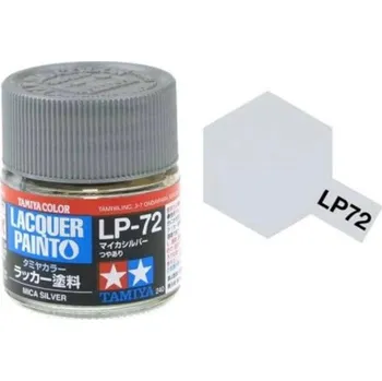 Modelářská barva Tamiya Lacquer LP-72 Mica Silver/Stříbrná 10ml